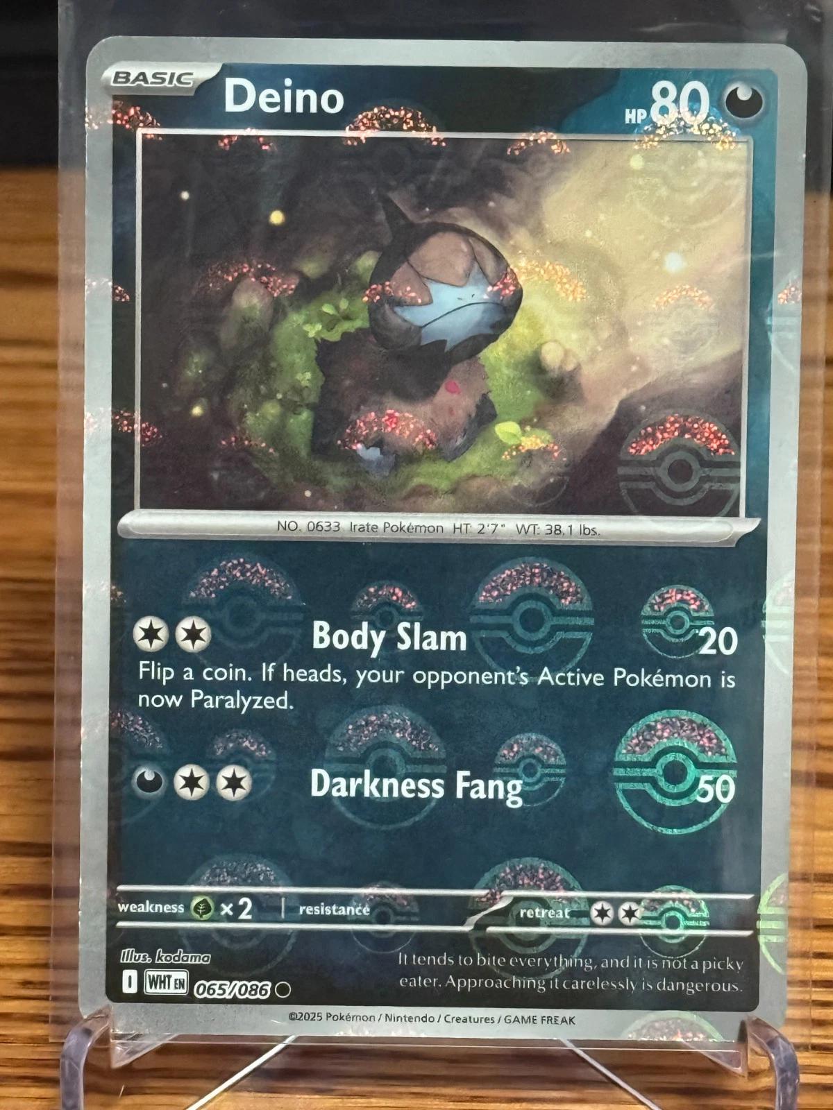 White Flare Deino [Poke-Ball] Pokémon card